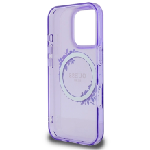 Guess IML Flowers Wreath MagSafe iPhone 16 Pro Max Case - Purple