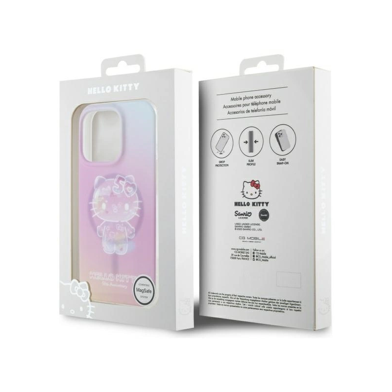 Hello Kitty IML 50th Anniversary Magsafe iPhone 16 Pro dėklas – rožinis