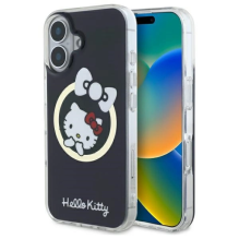 Hello Kitty IML linksmas lankas Magsafe iPhone 16 dėklas – juodas