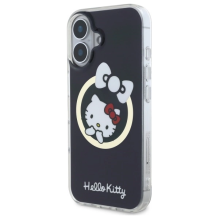 Hello Kitty IML linksmas lankas Magsafe iPhone 16 dėklas – juodas