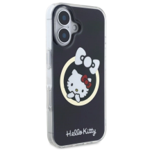 Hello Kitty IML linksmas lankas Magsafe iPhone 16 dėklas – juodas