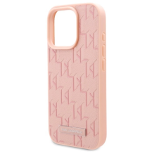 Karl Lagerfeld Hot Stamp Magsafe iPhone 16 Pro Case - Pink