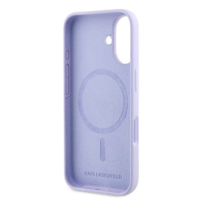 Karl Lagerfeld Silicone Karl&amp;Choupette Ring MagSafe iPhone 16 Case - Purple