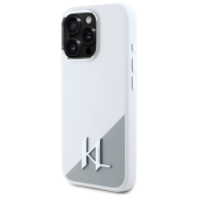 Karl Lagerfeld Silicone Initial Logo Case for iPhone 16 Pro Max - White