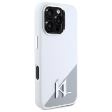 Karl Lagerfeld Silicone Initial Logo Case for iPhone 16 Pro Max - White