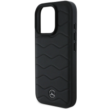 Mercedes MB Waves Leather iPhone 16 Pro Case - Black