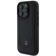 „Mercedes Leather Urban iPhone 16 Pro“ dėklas – juodas