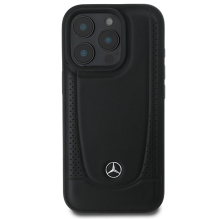 Mercedes Leather Urban iPhone 16 Pro Case - Black