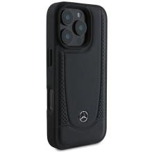 „Mercedes Leather Urban iPhone 16 Pro“ dėklas – juodas