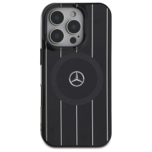 Mercedes MB Double Layer Crossed Lines MagSafe iPhone 16 Pro Case - Black