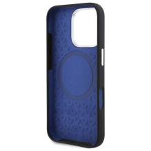 Mercedes Silicone Blue Stripe MagSafe iPhone 16 Pro Case - Black