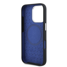 Mercedes Silicone Blue Stripe MagSafe Case for iPhone 16 Pro Max - Black