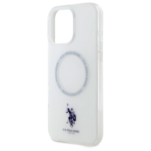 US Polo IML Ring MagSafe iPhone 16 Pro Case - White