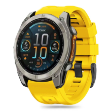 Tech-Protect silikoninis dirželis Garmin Fenix ​​5 / 6 / 6 Pro / 7 / 8 (47 mm) / E - geltonas