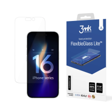 Grūdintas stiklas 3mk FlexibleGlass Lite, skirtas iPhone 16 Plus