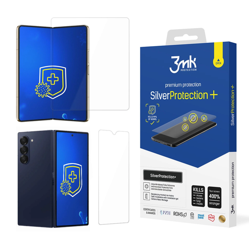 Antibakterinė apsauginė plėvelė 3mk SilverProtection+ Folded Edition, skirta Samsung Galaxy Z Fold 6