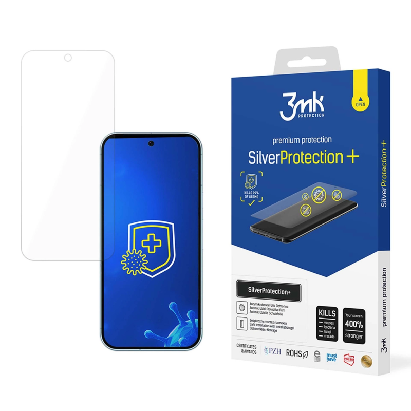 Antibakterinė apsauginė plėvelė 3mk SilverProtection+ skirta Google Pixel 9/9 Pro