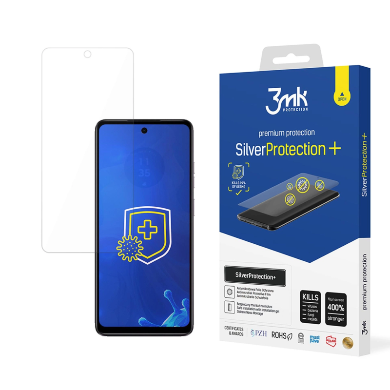 Antibakterinė apsauginė plėvelė 3mk SilverProtection+ skirta Motorola Moto E14