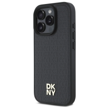 DKNY Repeat Pattern Stack Logo MagSafe iPhone 16 Pro Max Case - Black