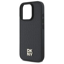 DKNY Repeat Pattern Stack Logo MagSafe iPhone 16 Pro Max Case - Black