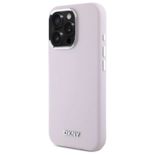 DKNY Liquid Silicone Small Metal Logo MagSafe iPhone 16 Pro Max Case - Pink