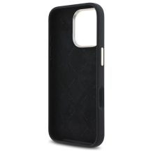 Guess Silicone Logo Strass 4G Case for iPhone 16 Pro - Black