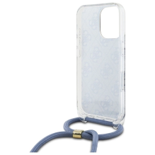 Guess Crossbody Cord 4G Print Case for iPhone 16 Pro Max - Blue