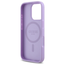 Guess Saffiano MagSafe dėklas, skirtas iPhone 16 Pro - violetinė