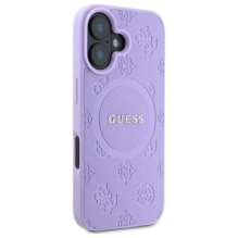 Guess Saffiano Peony Classic Logo MagSafena iPhone 16 Plus Case - Purple