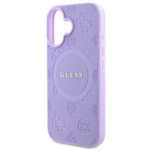 Guess Saffiano Peony Classic Logo MagSafena iPhone 16 Plus Case - Purple