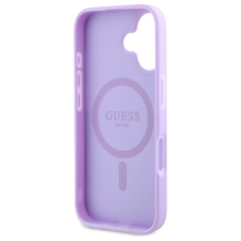 Guess Saffiano Peony Classic Logo MagSafena iPhone 16 Plus Case - Purple