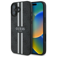 Guess 4G Printed Stripes MagSafe dėklas iPhone 16 - juodas