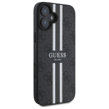 Guess 4G Printed Stripes MagSafe dėklas iPhone 16 - juodas