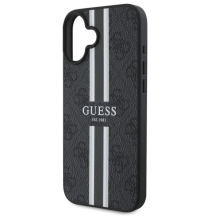 Guess 4G Printed Stripes MagSafe dėklas iPhone 16 - juodas