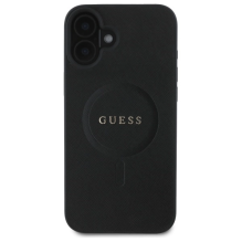 Guess Saffiano Classic Logo MagSafe case for iPhone 16 - black