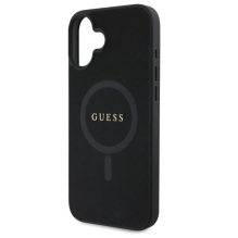 Guess Saffiano Classic Logo MagSafe case for iPhone 16 - black