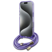 Guess Crossbody Cord Script MagSafe Case for iPhone 16 Pro Max - Purple