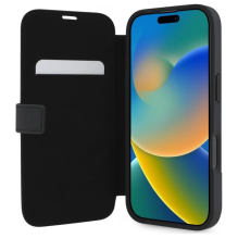 Mercedes MB Waves Leather Case for iPhone 16 Pro Max - Black