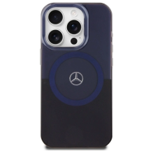 Mercedes MB Double Layer BiColor MagSafe Case for iPhone 16 Pro Max - Blue