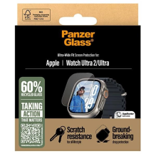 „PanzerGlass Ultra-Wide Fit Ultra“ ekrano apsauga grūdintas stiklas, skirtas „Apple Watch Ultra 2“ – skaidrus