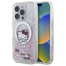 „Hello Kitty Liquid Glitter Sweet Kitty Bows MagSafe iPhone 16 Pro Case“ – baltas