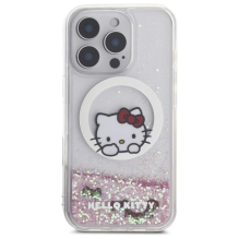 „Hello Kitty Liquid Glitter Sweet Kitty Bows MagSafe iPhone 16 Pro Case“ – baltas