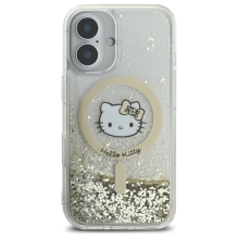 Hello Kitty Liquid Glitter Fever MagSafe iPhone 16 Case - Gold