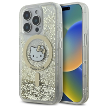 Hello Kitty Liquid Glitter Fever MagSafe dėklas, skirtas iPhone 16 Pro Max – auksinis