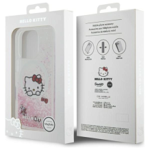 Hello Kitty Liquid Glitter Sweet Kitty Bows MagSafe dėklas, skirtas iPhone 16 Pro Max – baltas