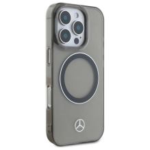 Mercedes Silver Ring MagSafe iPhone 16 Pro Max Case - Black