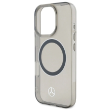 Mercedes Silver Ring MagSafe iPhone 16 Pro Max Case - Black