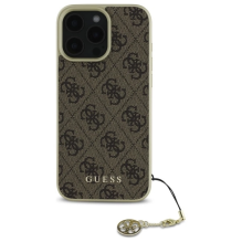 Guess 4G Charms Collection case for iPhone 16 Pro - brown