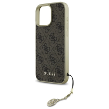 Guess 4G Charms Collection case for iPhone 16 Pro - brown