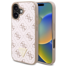 Guess naujas 4G trikampis dėklas, skirtas iPhone 16 Plus – baltas